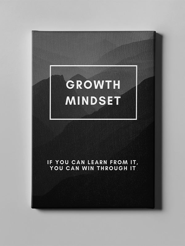 Growth Mindset – Inspirational Typography Wall Art for Learning & Success