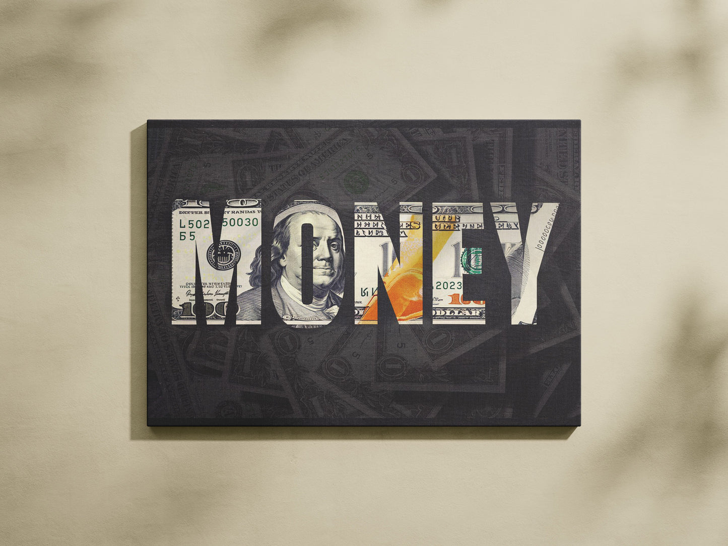 Money – A Visual Representation of Wealth Wall Art – Modern Financial Motivational Canvas