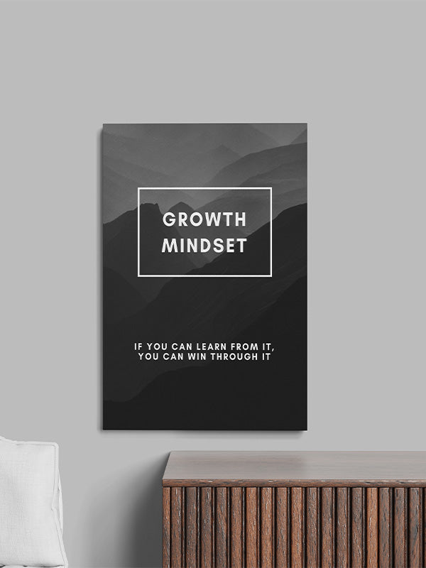 Growth Mindset – Inspirational Typography Wall Art for Learning & Success