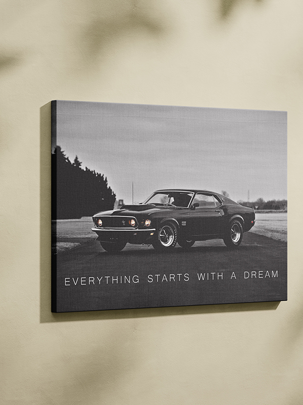Everything Starts with a Dream – Inspirational Quote Wall Art for Home, Office & Creative Spaces