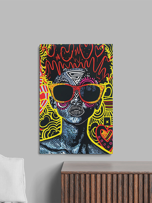 Cross Stitch Pattern African Graffiti Woman Canvas Art β Vibrant Cultural Urban Wall Decor