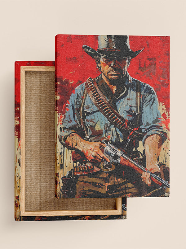 Arthur Morgan Inspired Wall Art β Rugged Western Portrait for Living Room & Game Room Decor