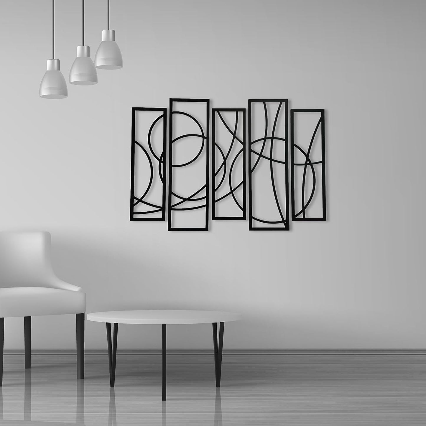 Wooden 5-Piece Wall Art Panel Frame
