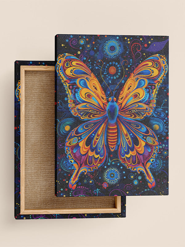 Trippy Butterfly Canvas Art β Psychedelic Colorful Wall Decor for Living Room & Bedroom