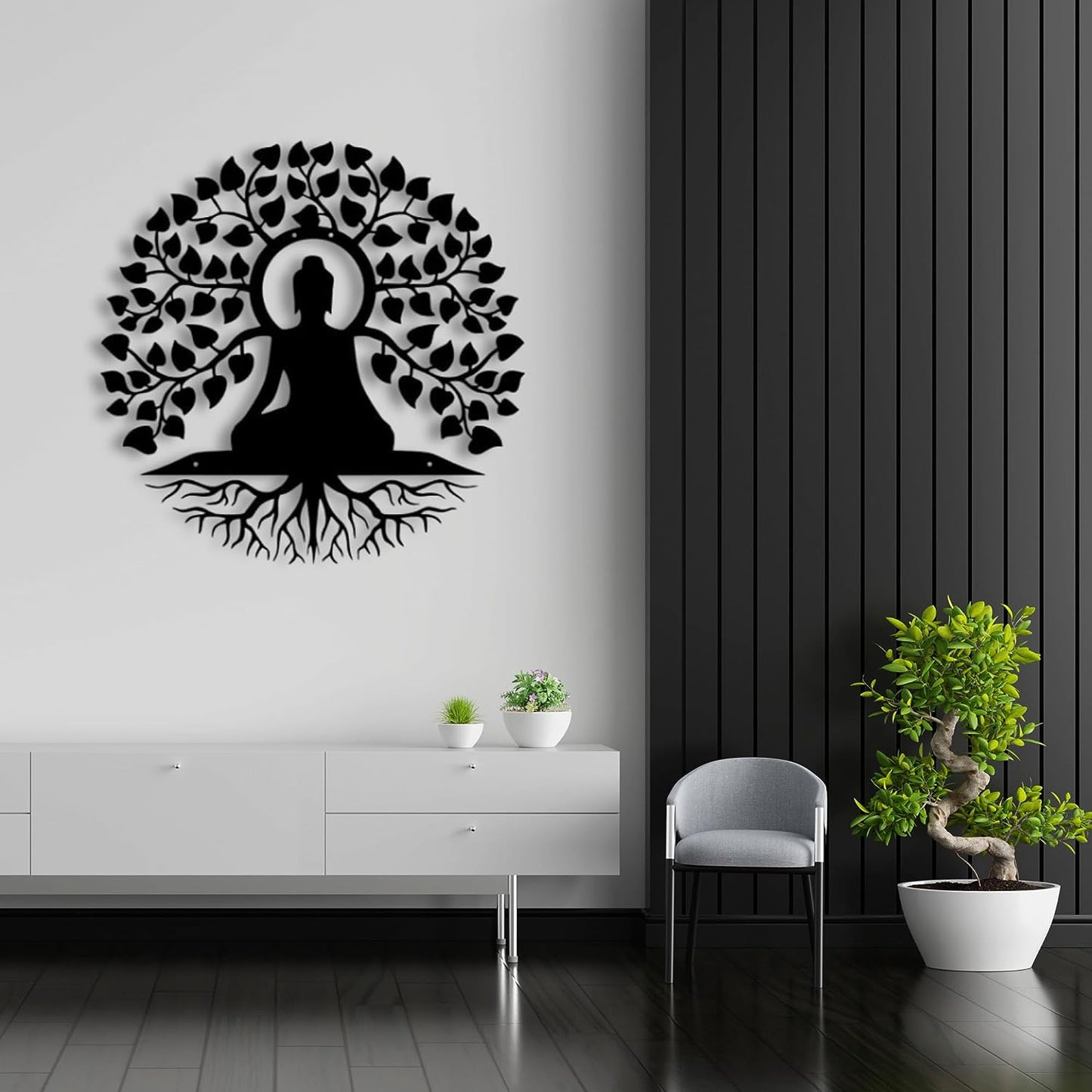 UNIQUE ART WITH LUXURY 3D Wooden Buddha