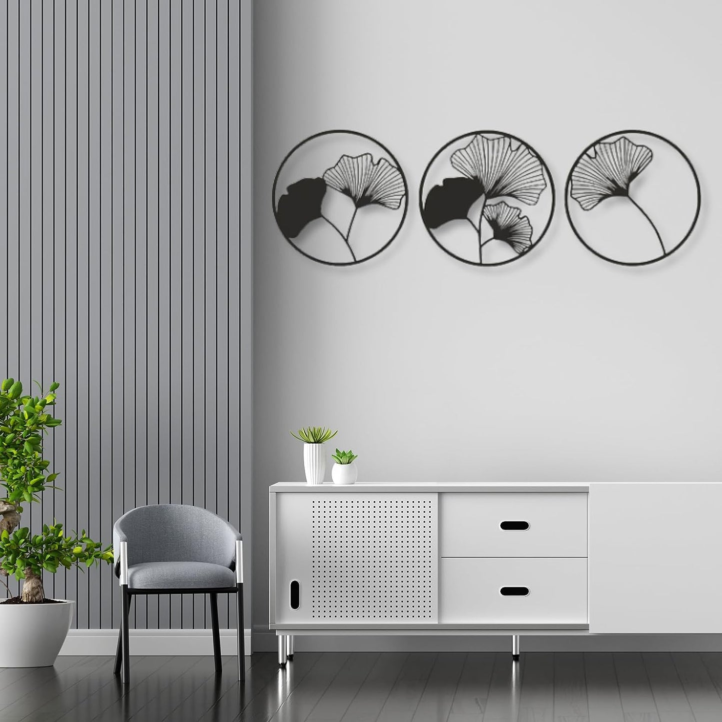 UNLEASHING UNIQUE ART WITH LUXURY 3 Pieces Leaf