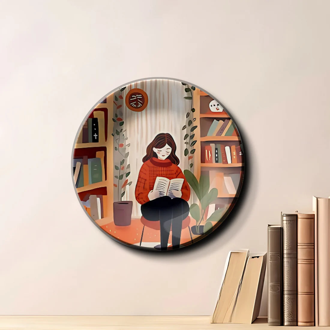 Home Library Ceramic Wall Plate Home Décor