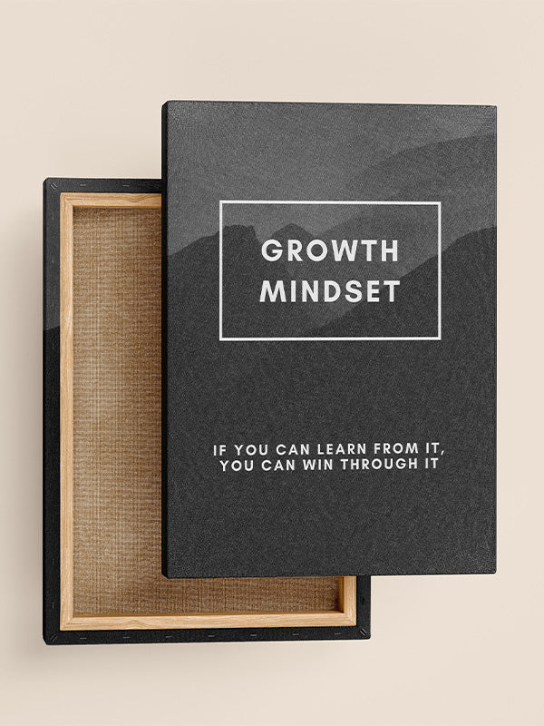 Growth Mindset – Inspirational Typography Wall Art for Learning & Success