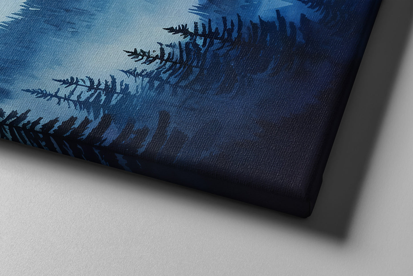 Blue Mountains Misty Layers Canvas Art – Serene Landscape Wall Decor for Living Room & Bedroom