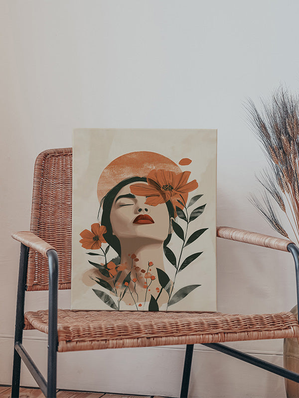 Vibrant Abstract Portrait Themed Aesthetic Wall Art β Modern Colorful Canvas for Living Room & Office