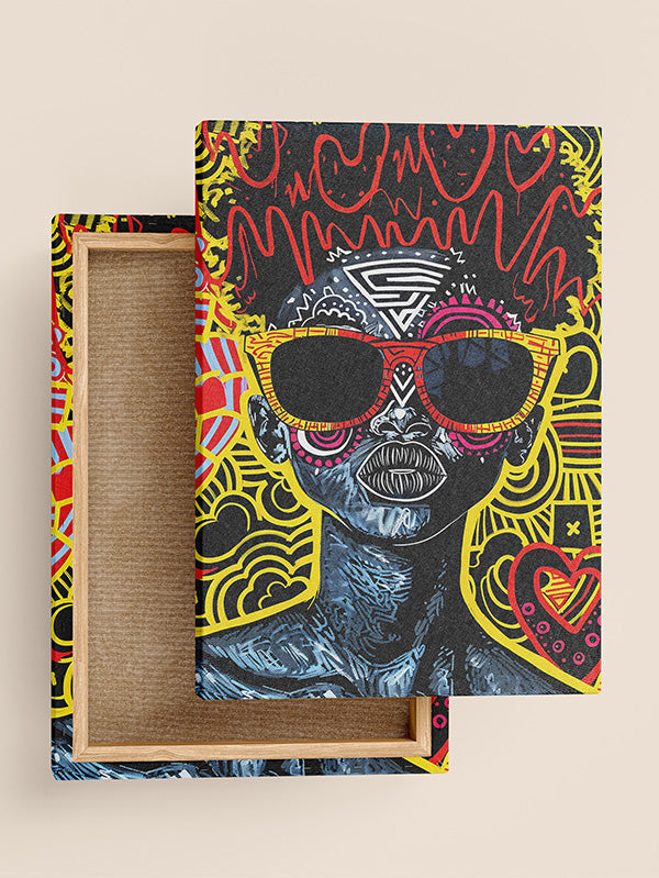 Cross Stitch Pattern African Graffiti Woman Canvas Art β Vibrant Cultural Urban Wall Decor