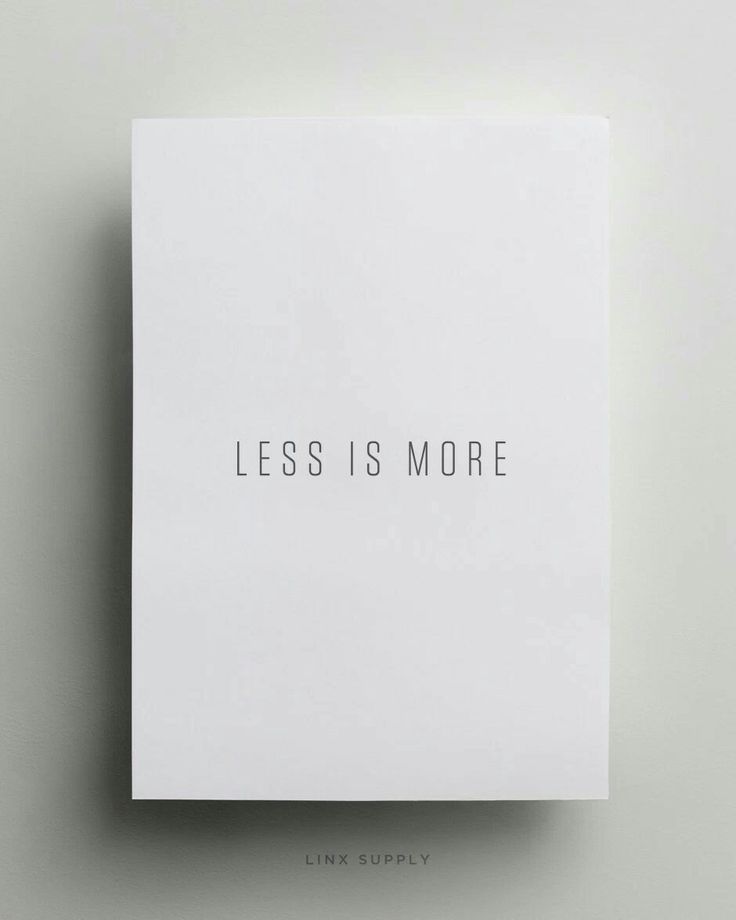 “Less is More” Minimalist Wall Art – A3 Size Modern Quote Frame