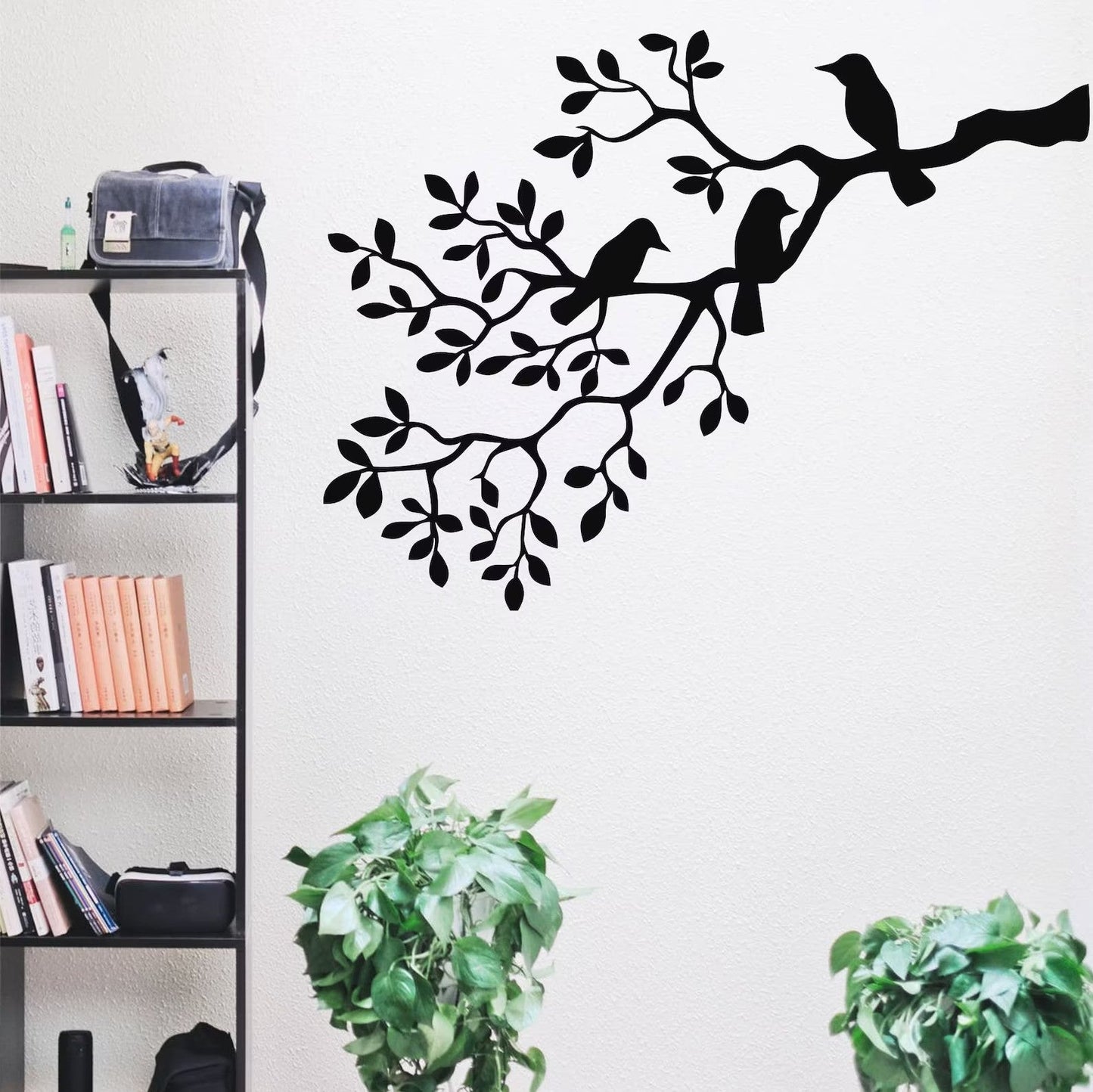 Whimsical Perch Bird On The Branch Wood Wall Decor