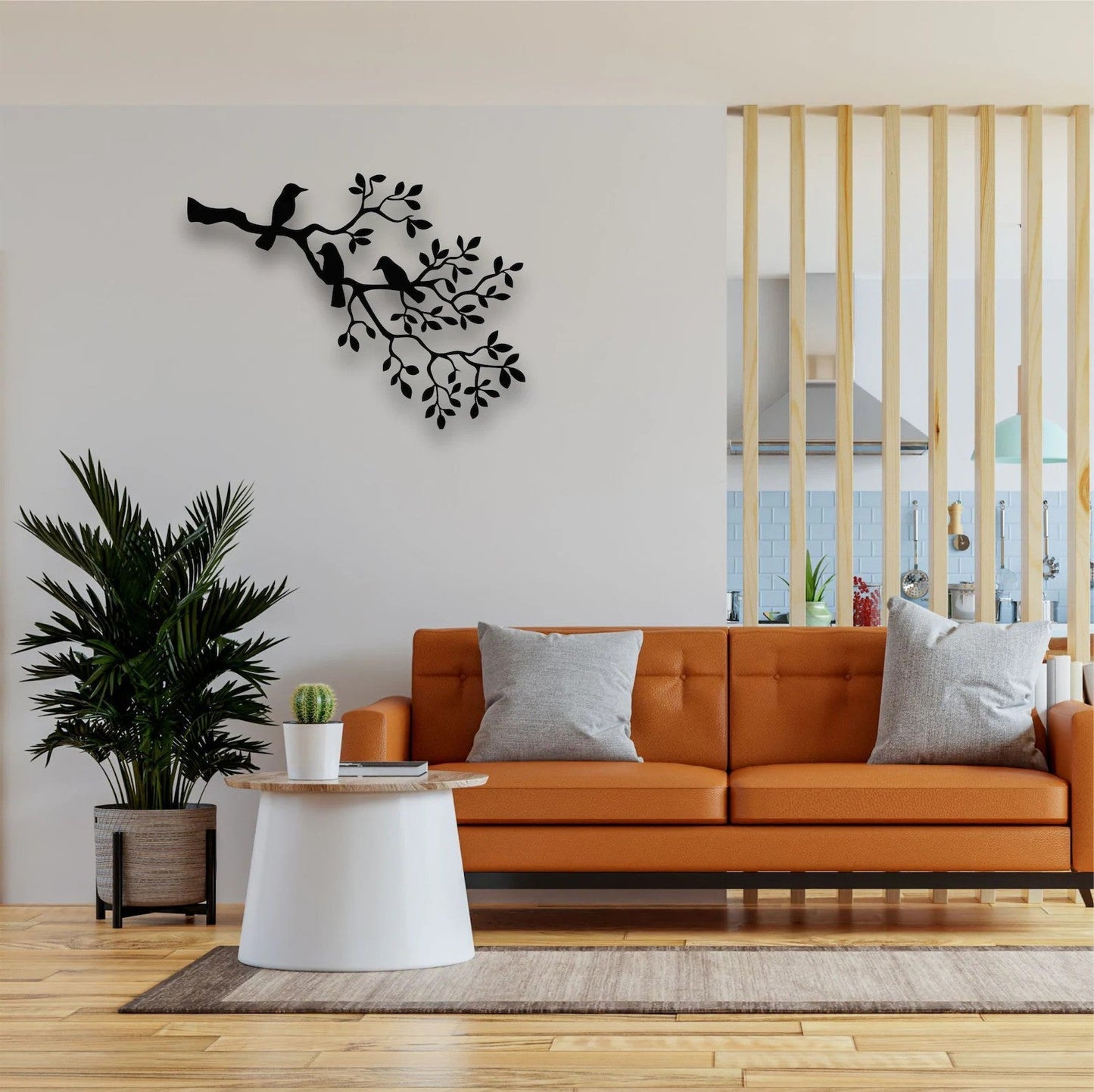 Whimsical Perch Bird On The Branch Wood Wall Decor