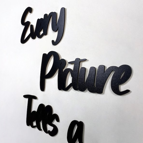 Every Picture Tells a Story Sign Wood Wall Decor