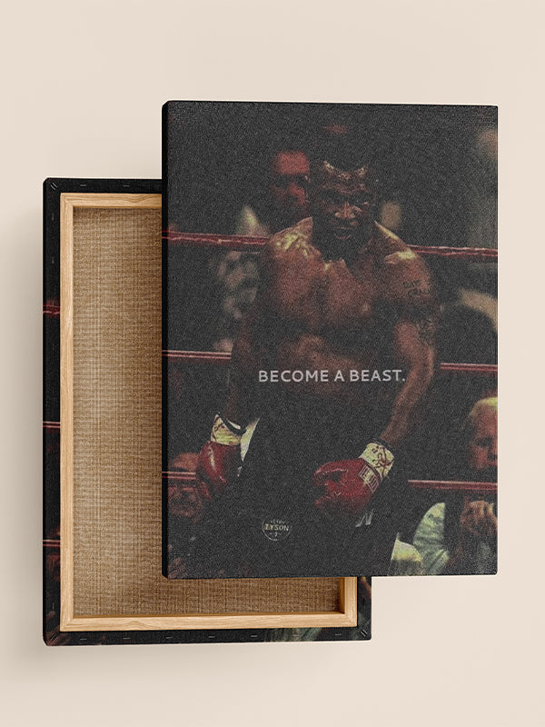 Become A Beast – Mike Tyson Inspired Motivational Wall Art for Fighters & Hustlers