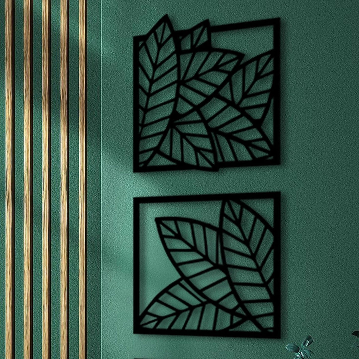 Foliage Harmony Leaf - 3 Panel Set Wood Wall Decor