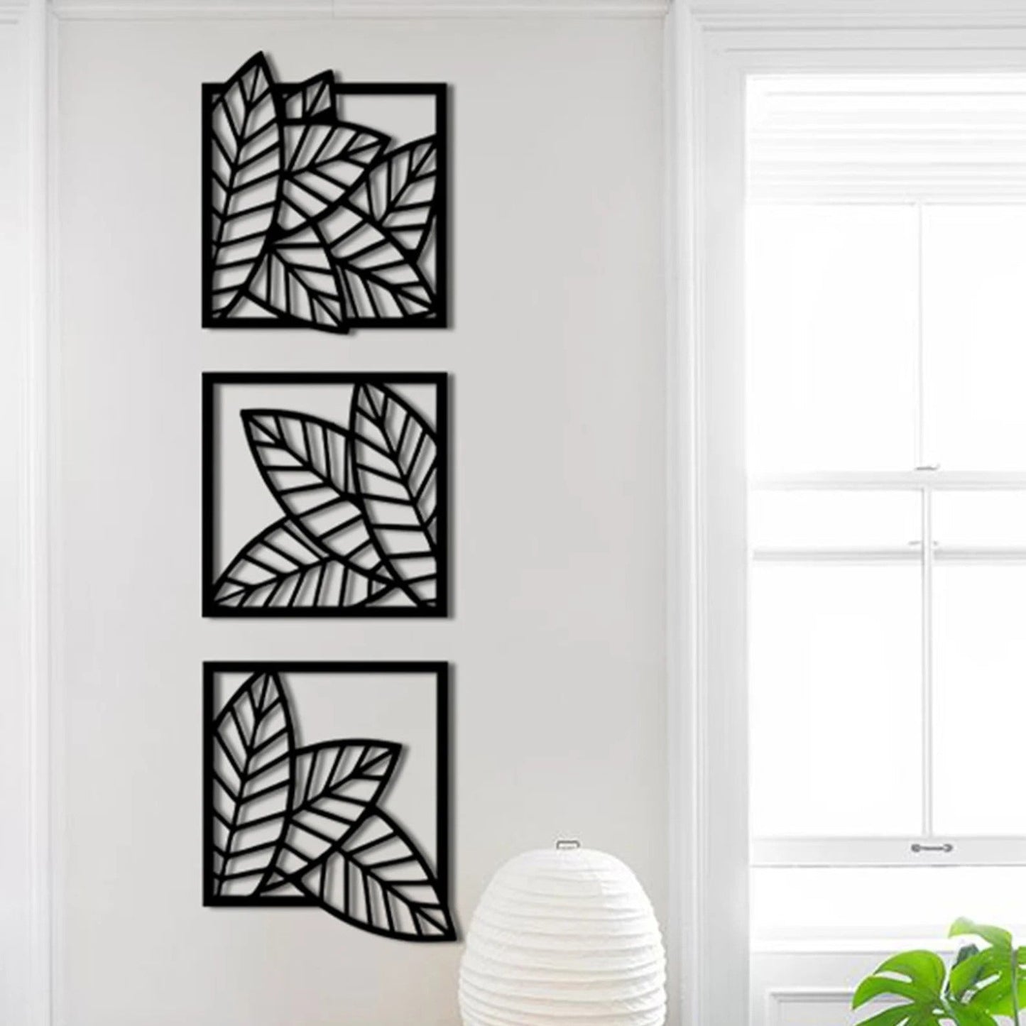 Foliage Harmony Leaf - 3 Panel Set Wood Wall Decor