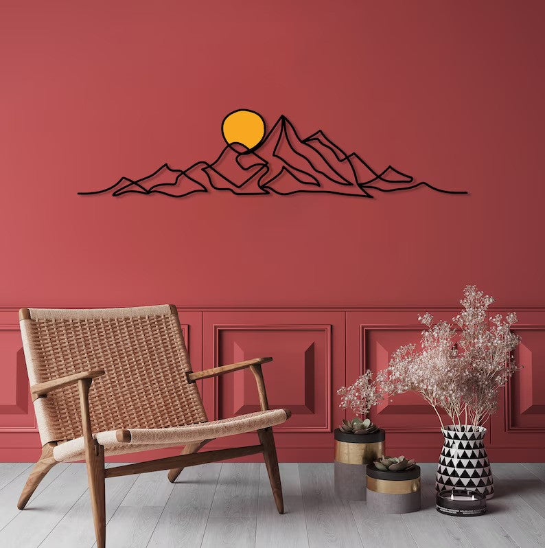 Peak Perspective Minimalist Mountain Wood Wall Decor