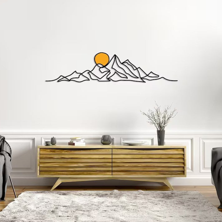 Peak Perspective Minimalist Mountain Wood Wall Decor