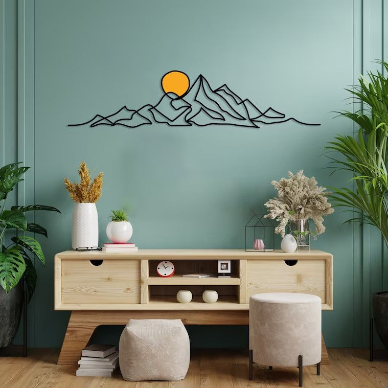Peak Perspective Minimalist Mountain Wood Wall Decor