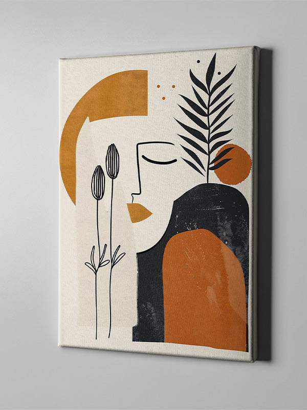 Boho Garden Bliss – Botanical Bohemian Canvas Wall Art for Living Room, Bedroom & Office