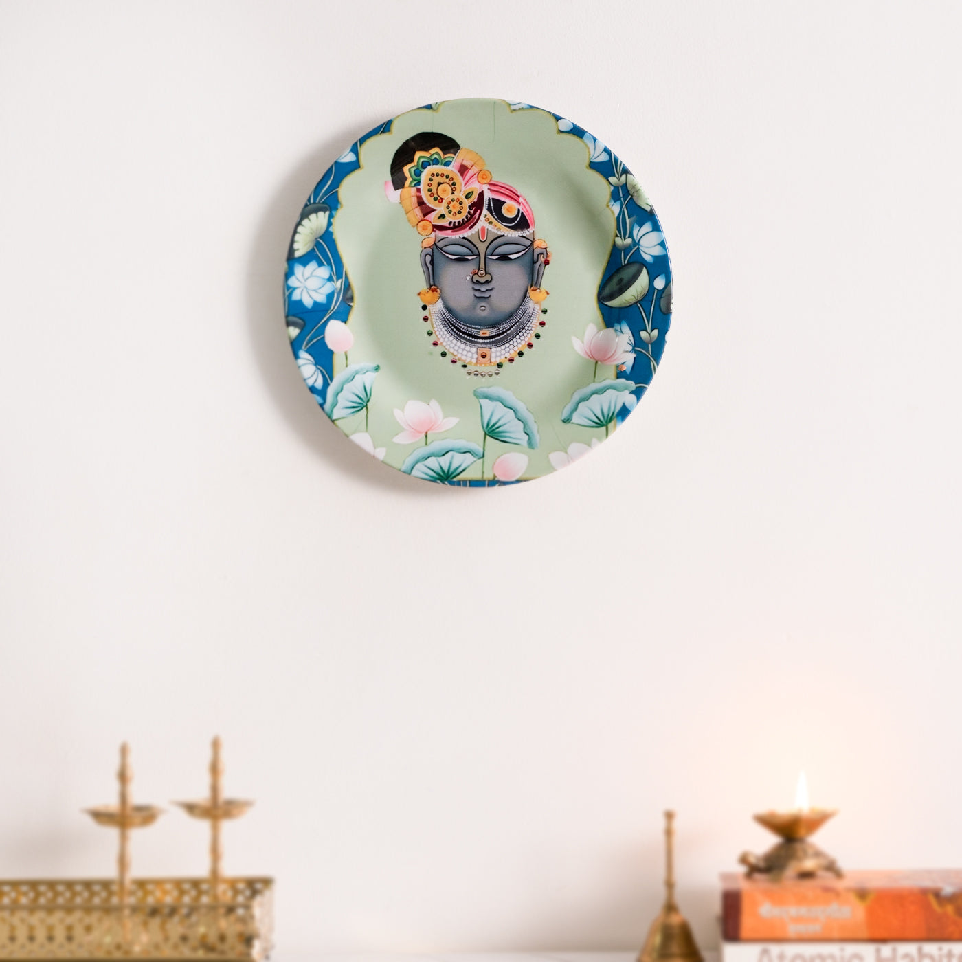 Srinathji Ceramic wall plates decor hanging / tabletop
