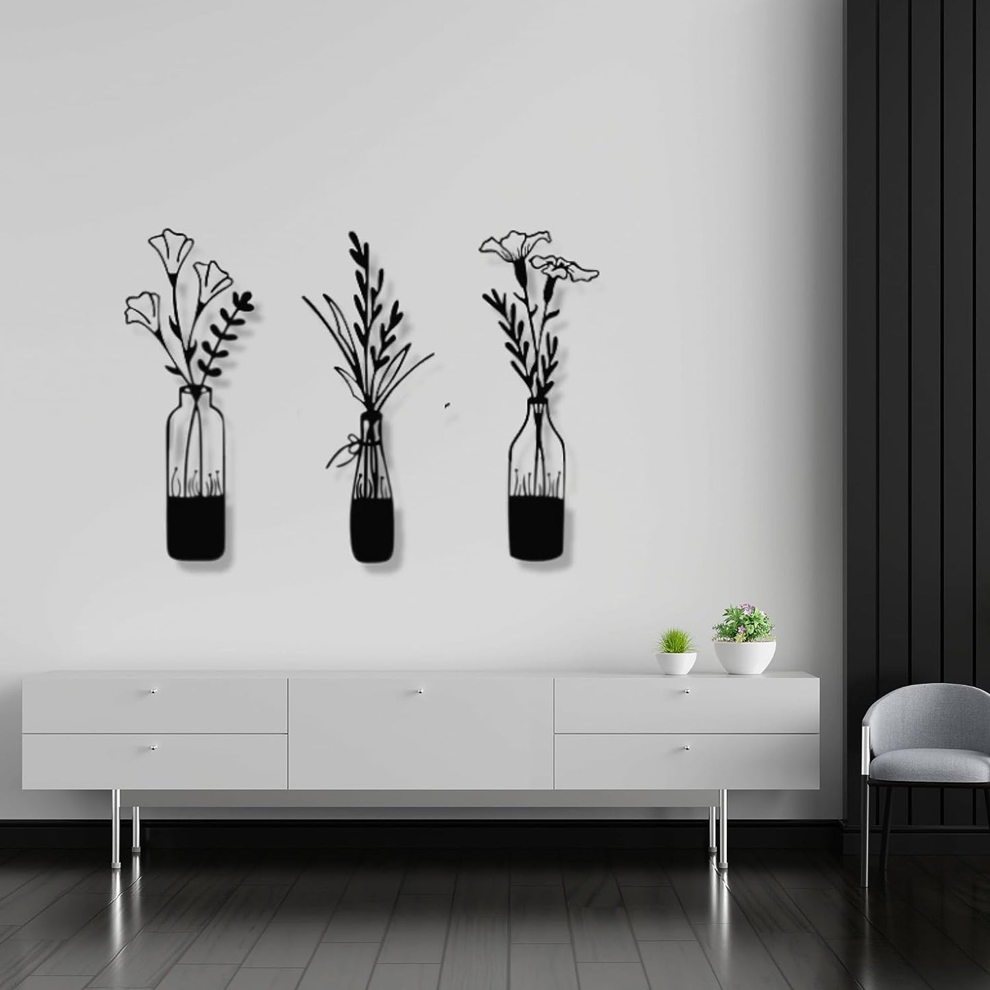 UNLEASHING UNIQUE ART WITH LUXURY 3 Pieces Flower Vase