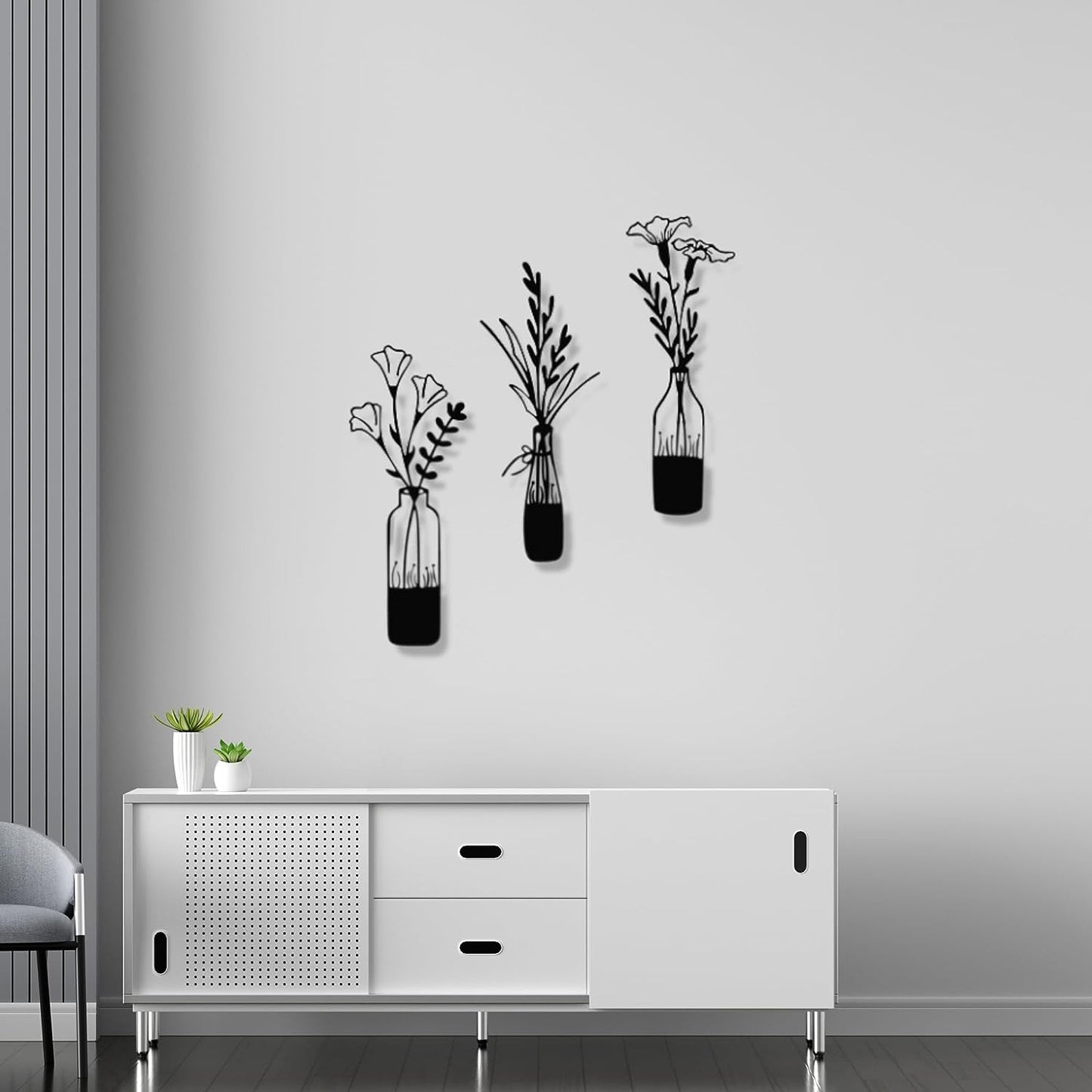 UNLEASHING UNIQUE ART WITH LUXURY 3 Pieces Flower Vase