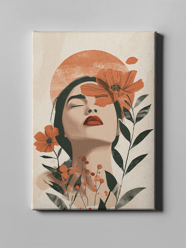 Vibrant Abstract Portrait Themed Aesthetic Wall Art – Modern Colorful Canvas for Living Room & Office