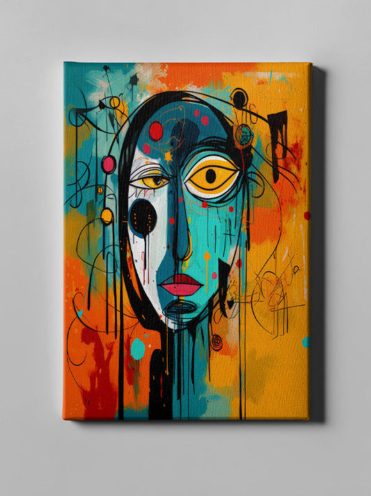 Unique Face Portrait – Abstract Modern Face Art for Living Room, Bedroom & Office Walls