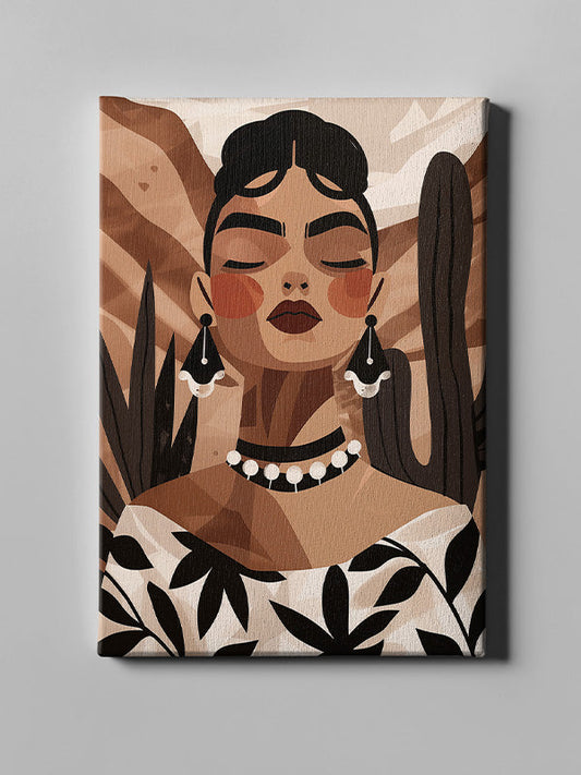 Boho Femme Portraits – Minimalist Bohemian Female Wall Art for Bedroom, Living Room & Office