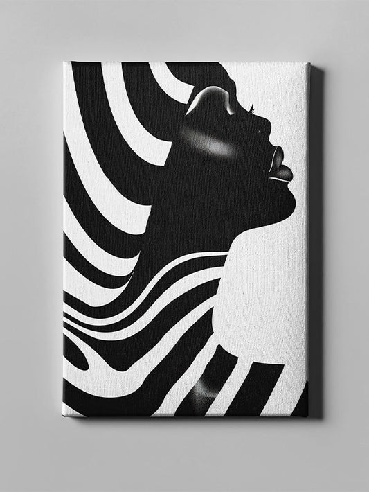 Silhouette Black Girl – Elegant Minimalist Wall Art for Living Room & Bedroom