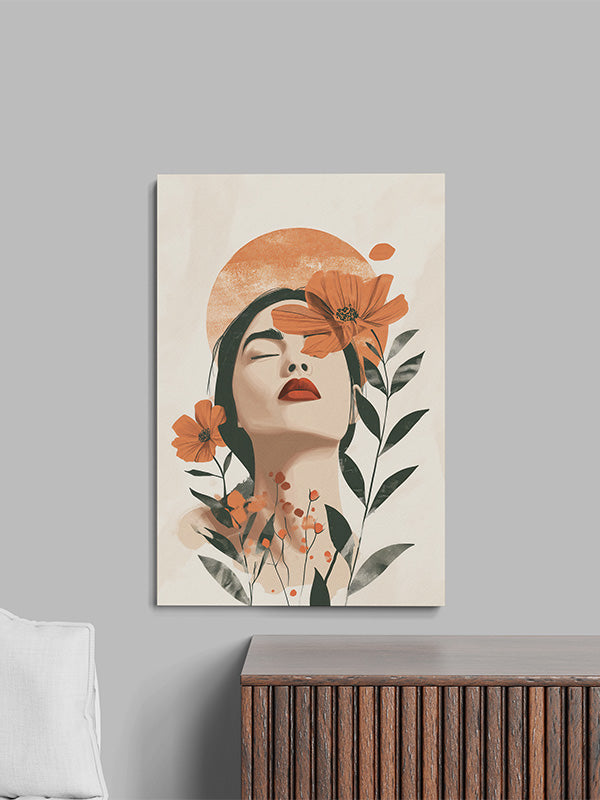 Vibrant Abstract Portrait Themed Aesthetic Wall Art – Modern Colorful Canvas for Living Room & Office