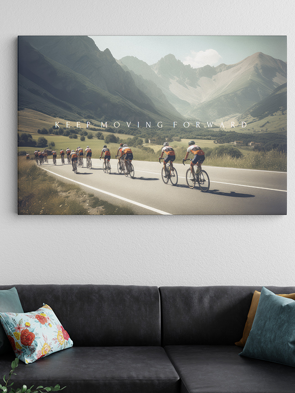 Keep Moving Forward – Inspirational Motivational Wall Art for Office & Living Room