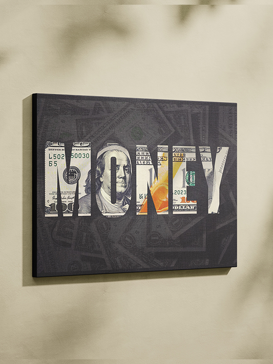 Money – A Visual Representation of Wealth Wall Art – Modern Financial Motivational Canvas