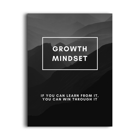 Growth Mindset – Inspirational Typography Wall Art for Learning & Success
