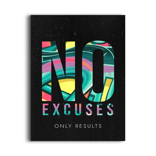 Only Result – No Excuses Motivational Wall Art for Office & Gym
