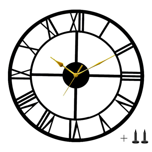 Stylish Black Round Dial Wall Clock