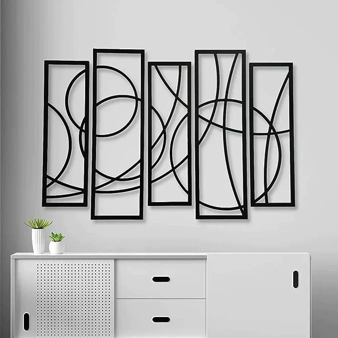 Wooden 5-Piece Wall Art Panel Frame