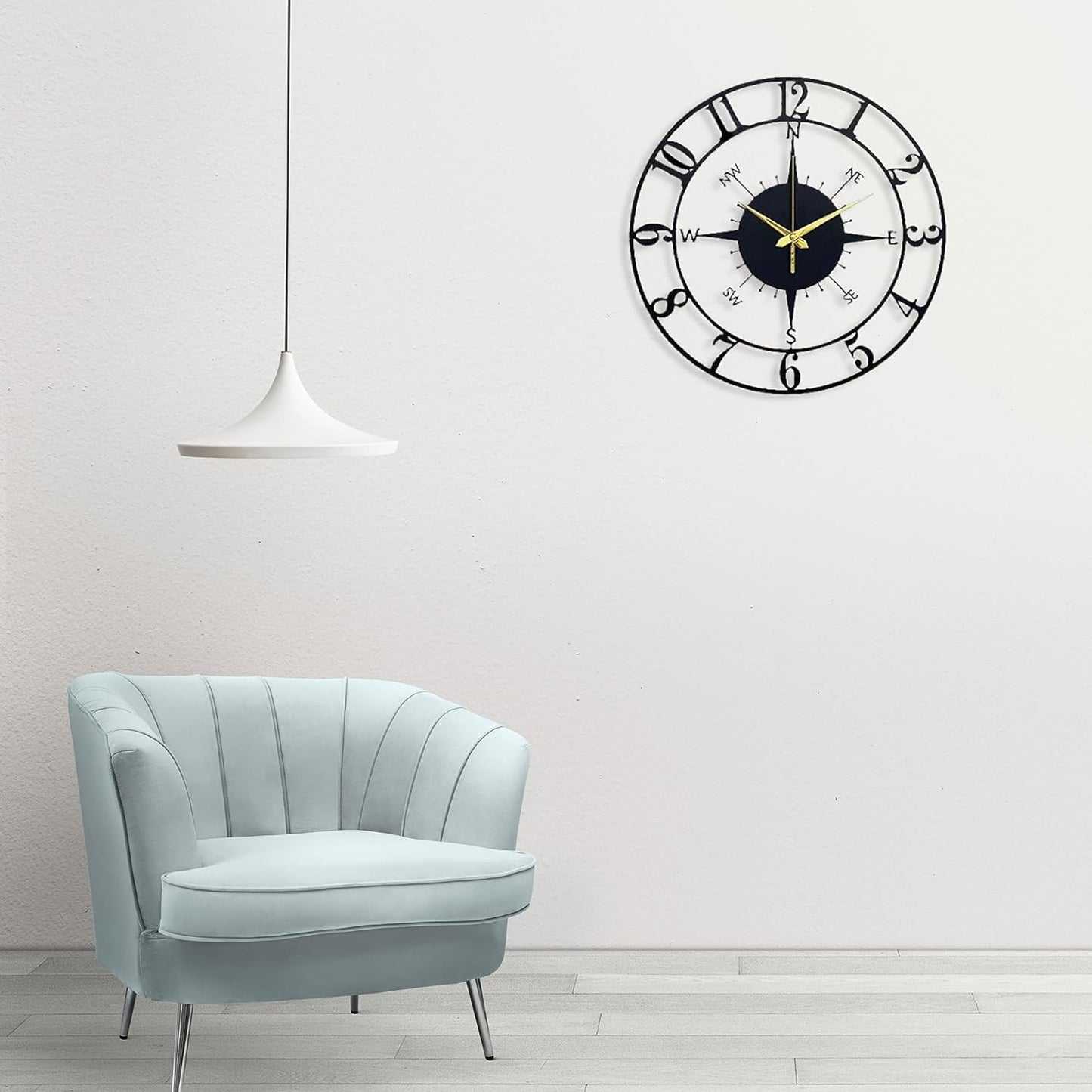 Luxury Designer Stylish Black Round Dial Wall Clock