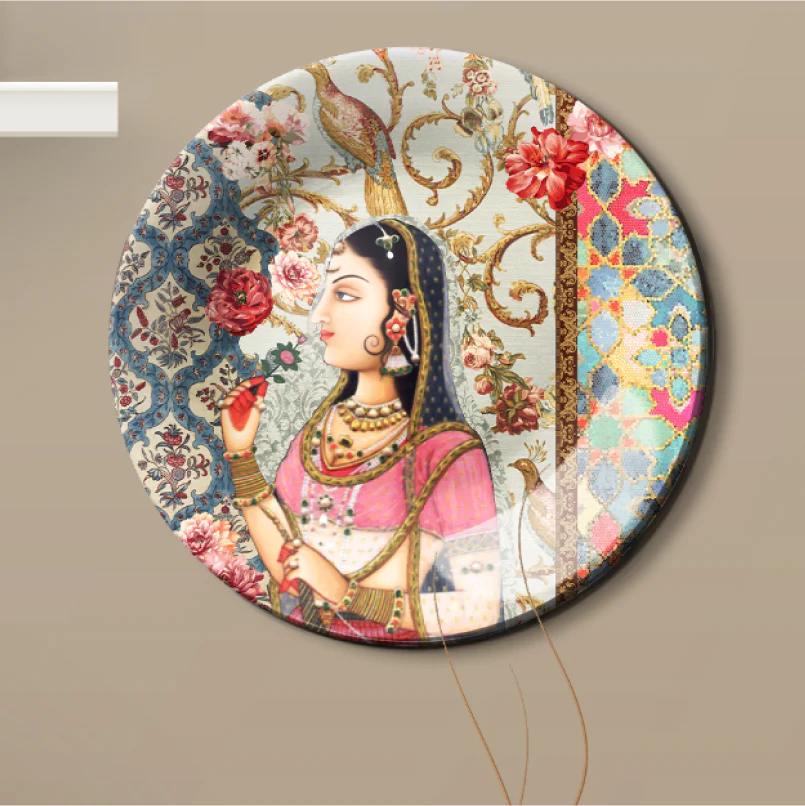 Mughal Inspired Ceramic Wall Plate Home Décor