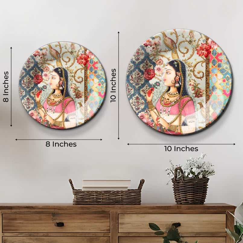 Mughal Inspired Ceramic Wall Plate Home Décor