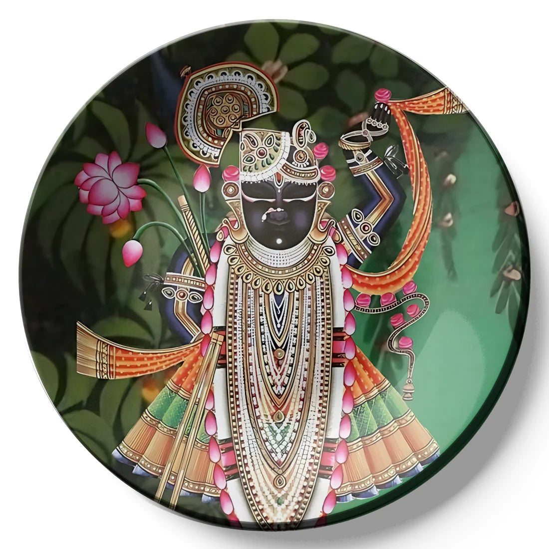 Shrinath Ji Black Wall Plate Home Décor