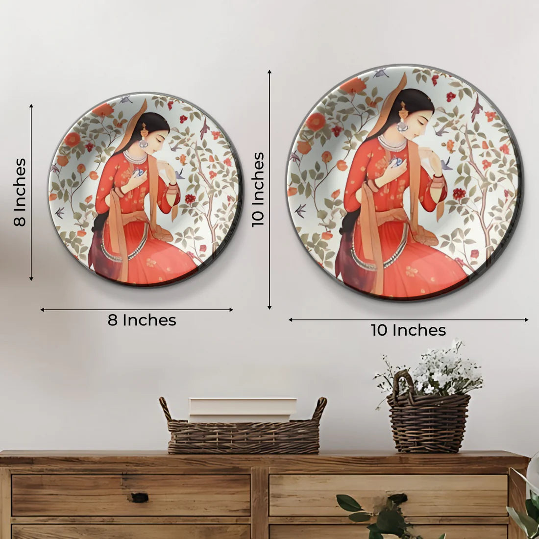 Set of 3 Assorted Nature and Culture Wall Plates Décor