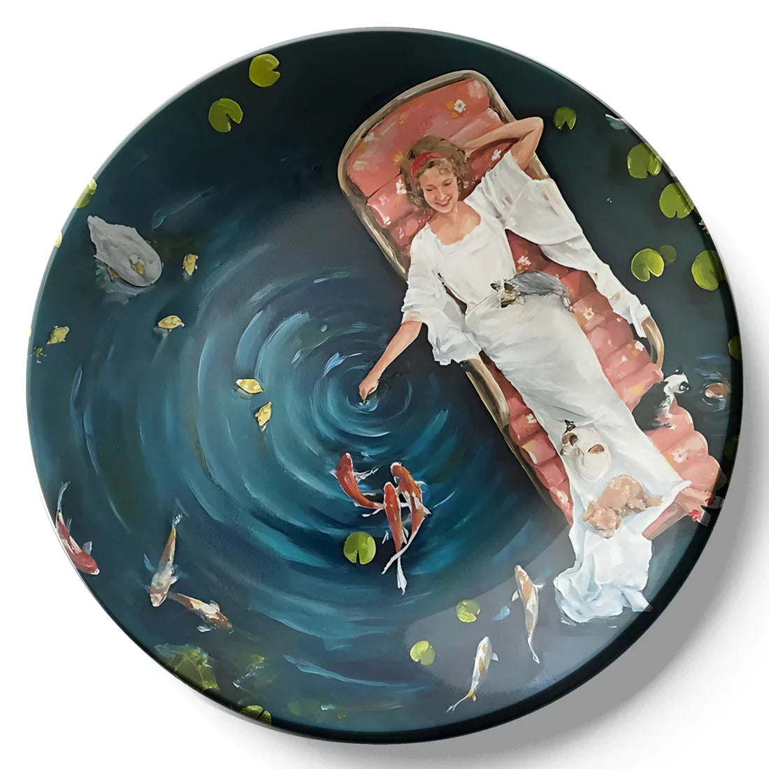 Water Garden Wall Plate Home Decor