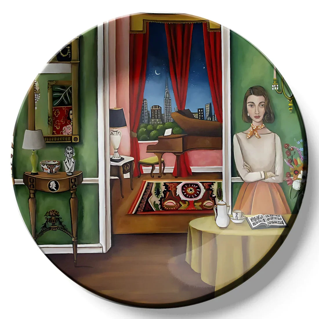 Manhattan Pianist Wall Plate Home Decor