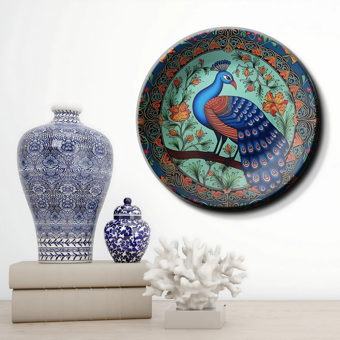 Peacock Wall Plate Vastu Home Décor