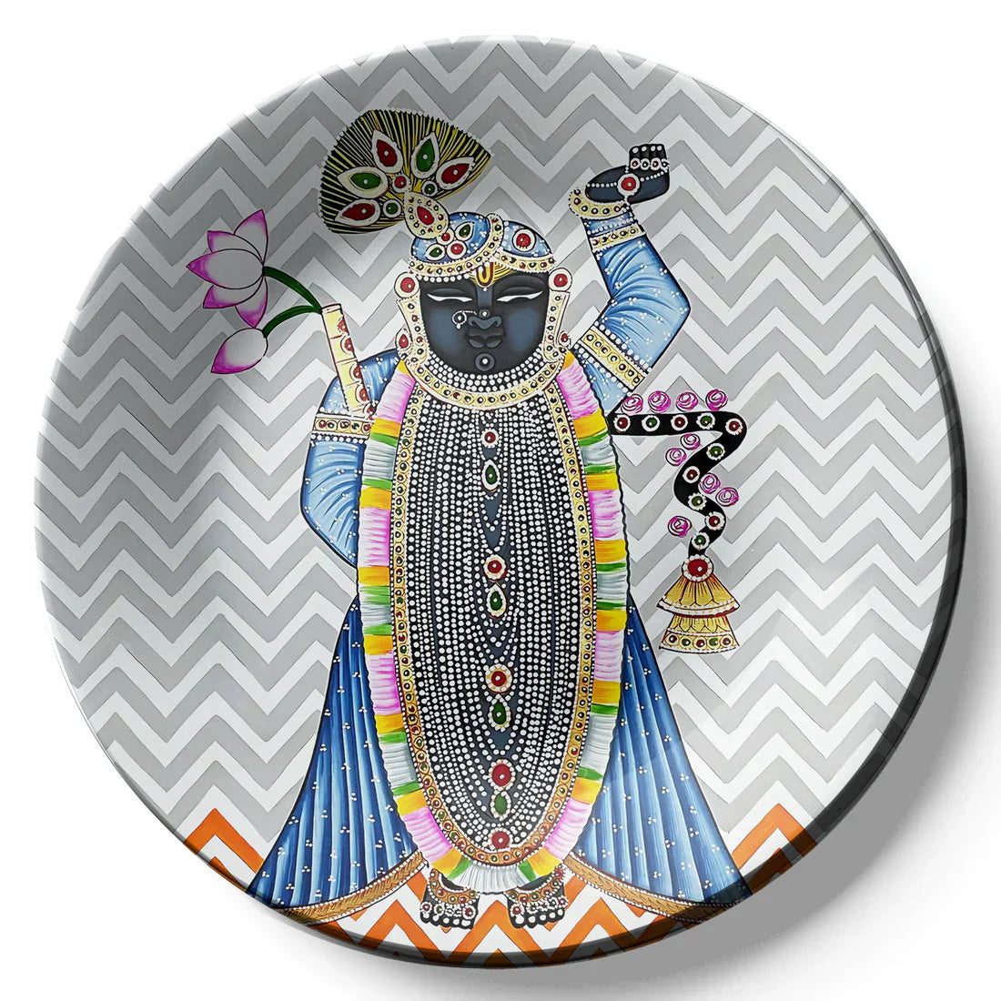 Shrinath Ji Pichwai Wall Plate Home Décor