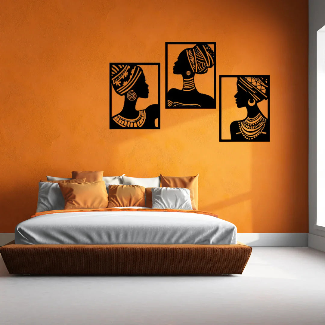 African Elegance Wood Wall Decor